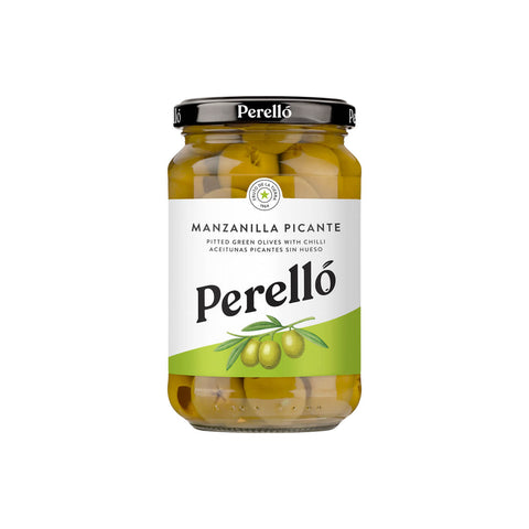 Perello Manzanilla Pitted Spicy Olives